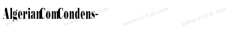 Algerian Com Condens字体转换